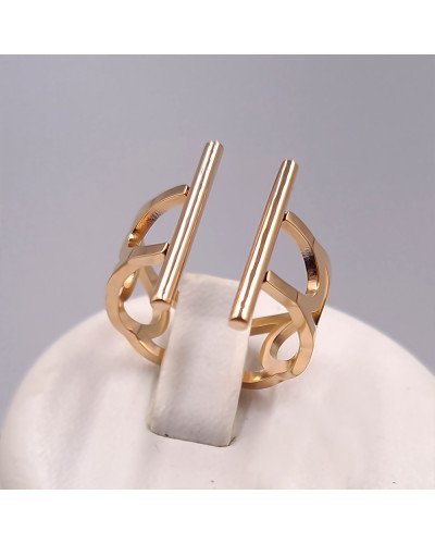 Каблучка Stainless Steel. Сталь. Позолота ЧВ. Є: 16р 17р 18р