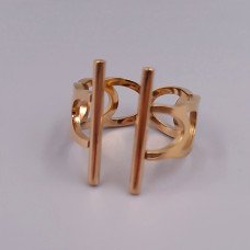 Каблучка Stainless Steel. Сталь. Позолота ЧВ. Є: 16р 17р 18р