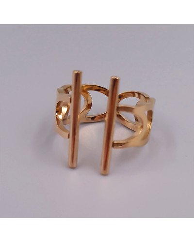 Каблучка Stainless Steel. Сталь. Позолота ЧВ. Є: 16р 17р 18р