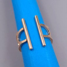 Каблучка Stainless Steel. Сталь. Позолота ЧВ. Є: 16р 17р 18р