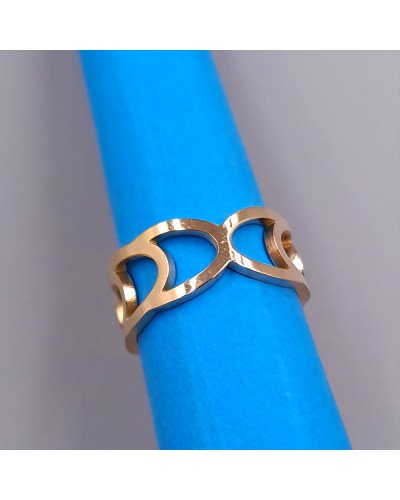 Каблучка Stainless Steel. Сталь. Позолота ЧВ. Є: 16р 17р 18р