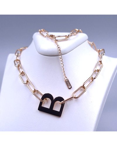 Ланцюжок Stainless Steel. Сталь. Позолота ЧВ. Довжина: 42-47 см