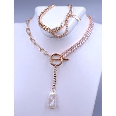 Ланцюжок Stainless Steel. Сталь. Позолота ЧВ. Довжина ланцюжка: 44-49 см