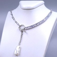 Ланцюжок Stainless Steel. Сталь. Родій. Довжина ланцюжка: 44-49 см