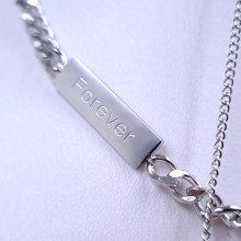 Ланцюжок Stainless Steel. Сталь. Родій. Довжина основного ланцюжка: 43-47.5 см Довжина додаткового: 22 см