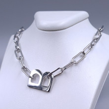 Ланцюжок Stainless Steel. Сталь. Родій. Довжина: 42-47 см