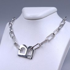Ланцюжок Stainless Steel. Сталь. Родій. Довжина: 42-47 см