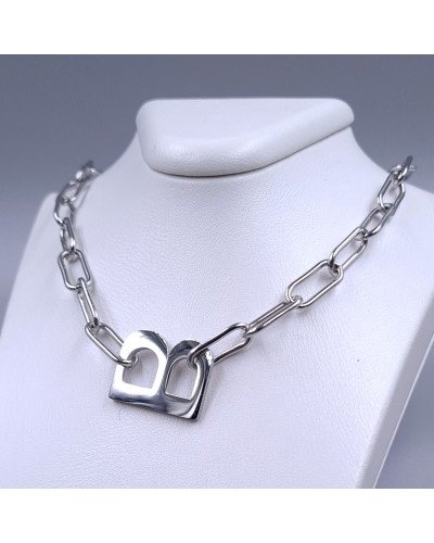 Ланцюжок Stainless Steel. Сталь. Родій. Довжина: 42-47 см