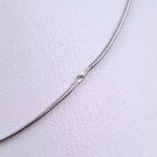 Ланцюжок Stainless Steel. Сталь. Родій. Довжина: 45 см Товщина: 1 мм