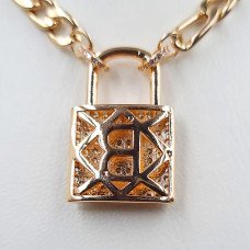 Ланцюжок із кулоном Stainless Steel. Сталь. Позолота ЧВ. Довжина: 43.5-48.5 см. Довжина кулона: 23 мм