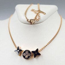 Ланцюжок із кулонами Stainless Steel. Сталь. Позолота ЧВ. Довжина: 41.5-46.5 см