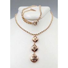 Ланцюжок із кулоном Stainless Steel. Сталь. Позолота ЧВ. Довжина: 41-46 см Довжина кулона: 43 мм