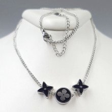 Ланцюжок із кулонами Stainless Steel. Сталь. Родій. Довжина: 41.5-46.5 см