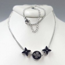 Ланцюжок із кулонами Stainless Steel. Сталь. Родій. Довжина: 41.5-46.5 см