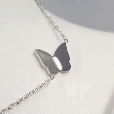 Ланцюжок із кулонами Stainless Steel. Сталь. Родій. Довжина: 42-47 см