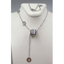 Ланцюжок із кулоном Stainless Steel. Сталь. Родій. Довжина: 48-51 см. Діаметр кулона: 15 мм