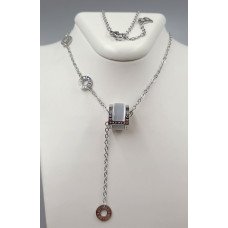 Ланцюжок із кулоном Stainless Steel. Сталь. Родій. Довжина: 48-51 см. Діаметр кулона: 15 мм