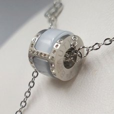 Ланцюжок із кулоном Stainless Steel. Сталь. Родій. Довжина: 48-51 см. Діаметр кулона: 15 мм