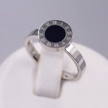 Каблучка Stainless Steel з емаллю. Сталь. Родій. Є: 16р 17р 18р 19р 20р 21р