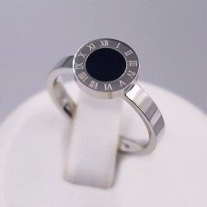 Каблучка Stainless Steel з емаллю. Сталь. Родій. Є: 16р 17р 18р 19р 20р 21р