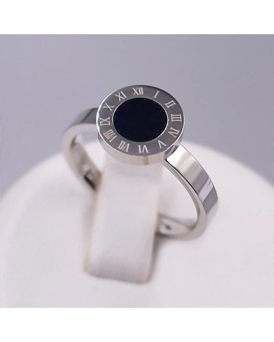 Каблучка Stainless Steel з емаллю. Сталь. Родій. Є: 16р 17р 18р 19р 20р 21р