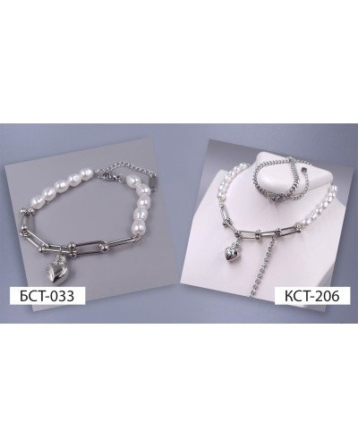 Ланцюжок із кулоном Stainless Steel. Сталь. Родій. Довжина ланцюжка: 41-46 см