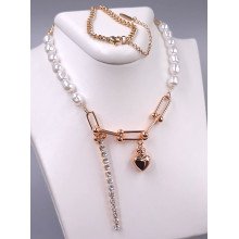 Ланцюжок із кулоном Stainless Steel. Сталь. Позолота ЧВ. Довжина ланцюжка: 41.5-46.5 см