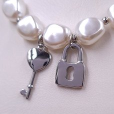 Ланцюжок із кулоном Stainless Steel. Сталь. Родій. Довжина ланцюжка: 41-46 см