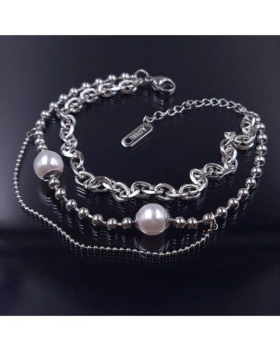 Браслет Stainless Steel. Сталь. Родій. Довжина: 16.5-21 см