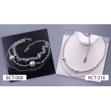 Браслет Stainless Steel. Сталь. Родій. Довжина: 16.5-21 см