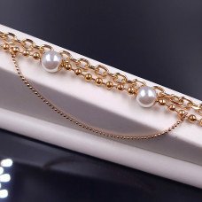 Браслет Stainless Steel. Сталь. Позолота ЧВ. Довжина: 16.5-20.5 см