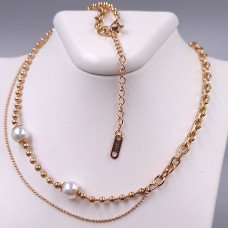 Ланцюжок із кулоном Stainless Steel. Сталь. Позолота ЧВ. Довжина ланцюжка: 42-47 см
