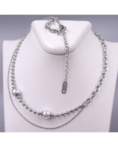Ланцюжок із кулоном Stainless Steel. Сталь. Родій. Довжина ланцюжка: 42-47 см
