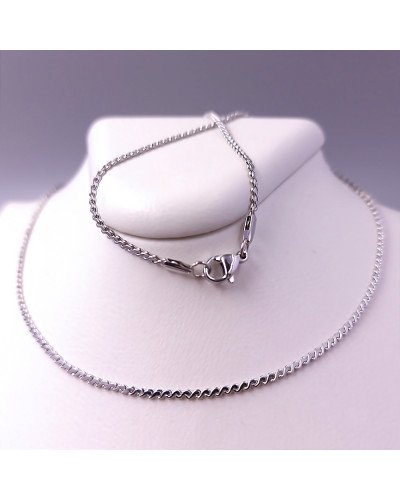 Цепочка Stainless Steel. Сталь. Родий. Довжина: 45 см Товщина: 2 мм