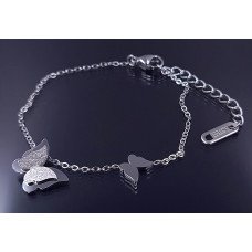 Браслет Stainless Steel. Сталь. Родій. Довжина: 16-19.5 см