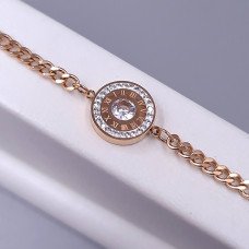 Браслет Stainless Steel. Сталь. Позолота ЧВ. Довжина: 19.5-22 см. Діаметр кулона: 12 мм