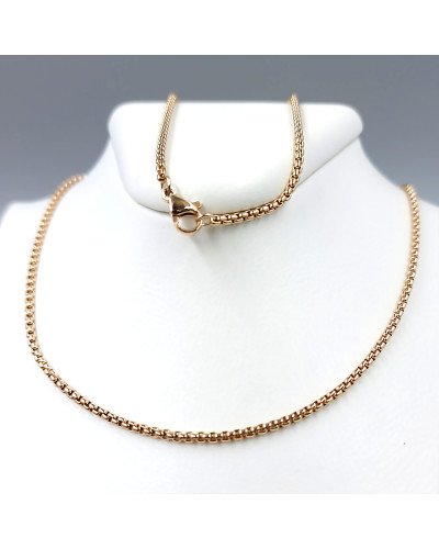Ланцюжок Stainless Steel. Сталь. Позолота ЧВ. Довжина: 60 см Ширина: 2 мм