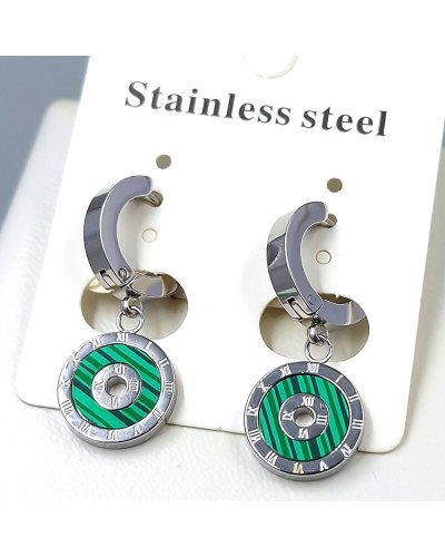 Сережки Stainless Steel. Сталь. Родій. Довжина: 28 мм. Ширина: 12 мм.
