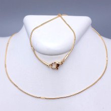 Ланцюжок Stainless Steel. Сталь. Позолота 18К. Довжина: 45.5 см. Ширина: 1 мм.