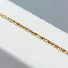 Ланцюжок ХР. Позолота 18К. Довжина: 49.5 см. Ширина: 1 мм. Плетіння: квадратний снейк