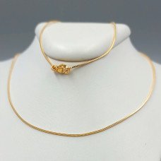 Ланцюжок ХР. Позолота 18К. Довжина: 59.5 см. Ширина: 1 мм. Плетіння: квадратний снейк