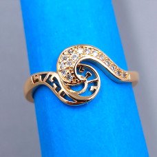 Каблучка XР M&L. Позолота 18К. Камені: білий циркон. Є: 16р 17р 18р 19р
