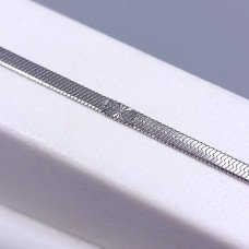 Ланцюжок Stainless Steel. Сталь. Родій. Довжина: 45.5 см Ширина: 3 мм