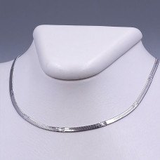 Ланцюжок Stainless Steel. Сталь. Родій. Довжина: 45.5 см Ширина: 3 мм