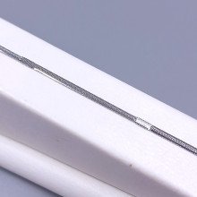 Ланцюжок Stainless Steel. Сталь. Родій. Довжина: 46 см Ширина: 2 мм