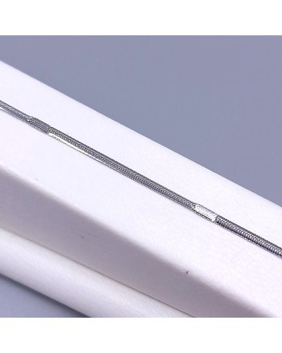 Ланцюжок Stainless Steel. Сталь. Родій. Довжина: 46 см Ширина: 2 мм