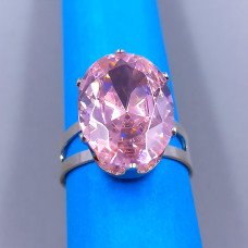 Каблучка Neoglory. Родій. Камені: рожевий циркон. Є: 17р 19р роз'єм