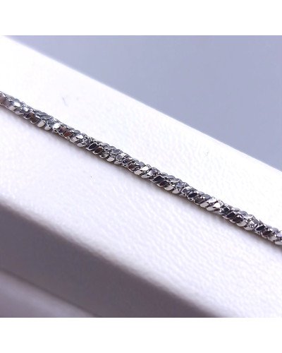 Ланцюжок Stainless Steel. Сталь. Родій. Довжина: 60 см Ширина: 2 мм
