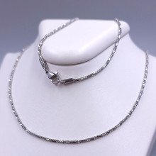 Ланцюжок Stainless Steel. Сталь. Родій. Довжина: 60 см Ширина: 2 мм