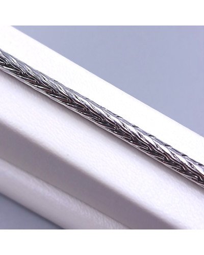 Ланцюжок Stainless Steel. Сталь. Родій. Довжина: 51 см Ширина: 4 мм